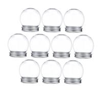 FIXOSHEE 10 Pezzi Pz Sfere Neve Plastica Trasparente con Vite Kit DIY per Decorazioni Natalizie Contenitori per Caramelle e Festivo