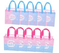 FIXOSHEE 10 pezzi Sacchetti Regalo per Gender Reveal Party Borse in Tessuto Non Tessuto con Stampa Lettere Inglesi per Confetti Dolcetti e Bomboniere Decorazioni Festive per Annuncio Sesso