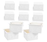 FIXOSHEE 10 Pezzi Scatole Elettriche da PVC Scatole per Prese Elettriche Facile Installazione per Cartongesso Colore Casuale