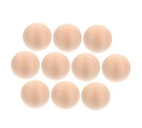 FIXOSHEE 10 pezzi Sfere Legno Naturale Non Verniciate Palline Artigianali Legno Massiccio per Progetti DIY Decorazioni e Gioielli Fatti Mano