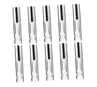 FIXOSHEE 10 pezzi Tubetti Vuoti per Lucidalabbra in Trasparente con Tappo Argento Contenitori Cosmetici Ricaricabili per Lip Gloss Te Anti-perdita e Riutilizzabili