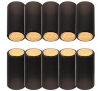 FIXOSHEE 100 Capsule Termoretraibili per Bottiglie di Vino Rosso Copri Tappi in PVC Nero 30Mm X 60Mm Sigillanti per Bottiglie Aperte per Collezionisti e Uso Domestico