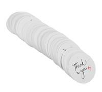 FIXOSHEE 100 Etichette di Ringraziamento Creative Rotonde Corda, Tag Fai da Te per Bomboniere e Regali di Compleanno, Decorazioni Leggere e Multifunzione per Feste e Anniversari