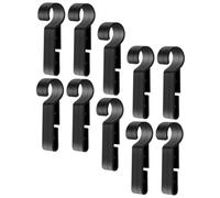 FIXOSHEE 100 pezzi Clip per Fari Casco Nero Antiscivolo Accessori Sicurezza Casco da Lavoro per Minatori Vigili del Fuoco e Operai Notturni Fissaggio Rapido per Lampade Frontali