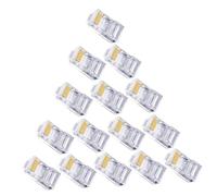 FIXOSHEE 100 pezzi Connettori Cata Trasparenti Plug Modulare Resistente per Standard Ethernet