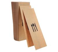 FIXOSHEE 100 Pezzi Sacchetti Posate in Kraft Spessa Buste per Posate da Tavola per Feste e Banchetti Utensili e Resistente per