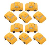 FIXOSHEE 10pezzi Mini Taxi Resina per Decorazioni Auto Miniature Accessori Interni Auto Sculture Micro Paesaggio Statuette Taxi per Casa Bambole Giocattoli Miniatura