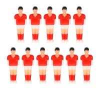 FIXOSHEE 11 Pezzi Burattini da Calcio Balilla da Calcio Balilla in Plastica Rossa 8mm Resistenti e Facili da Montare Accessori per Sostituzione