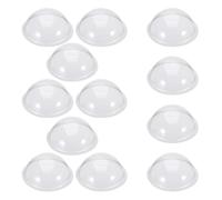 FIXOSHEE 12 Mini Cupole di Plastica Trasparente Riempibili per Decorazioni Natalizie Emisferi in PVC Resistenti per Villaggi in Miniatura Accessori Fai da Te per Scene Festive e