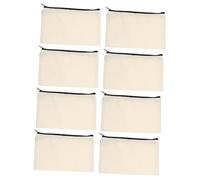 FIXOSHEE 12 pezzi Astucci Tela con Zip Multipurpose Pochette Canvas Vuote per Trucco e Cancelleria Borsette Piccole per Viaggi e Organizzazione per Personalizzare e Regalo Femminile