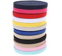 FIXOSHEE 12 Pezzi Fasce Elastiche Spesse da Cucito 1Cm Elastici Colorati Resistenti e Morbidi Corde Elastiche Piatte per Abiti Cinture e Gonne Multiuso per Sartoria e Colore Casuale