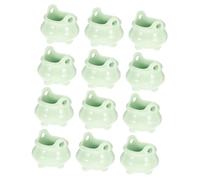 FIXOSHEE 12 Pezzi Giocattoli Caldaie Piccolo Halloween Ehi Pentola Mini Decora Favore Orrore Primo Minuscolo Strano Sinistro Chiaro Plastica
