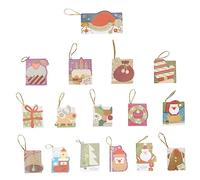 FIXOSHEE 128 Pezzi Biglietti Natale Pieghevoli con Buste Set Carte per Feste Natalizie e Ringraziamento Design per Regali e Messaggi Buoni Propositi