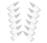 FIXOSHEE 12pezzi Flacone Contagocce in Vetro Flaconi Contagocce per Viaggio Erogatore di Gocce per Oli Essenziali Cosmetici e Prodotti Fai da Te