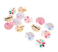 FIXOSHEE 14 Pezzi Mini Charms in Resina Tavolozza Artista Accessori Flatback Cartoon per Gioielli Decorazioni Fai da Te per Collane Cover Smartphone e Fermagli per