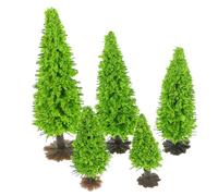 FIXOSHEE 15 pezzi Alberi Miniatura per Diorama Paesaggio Modello Fai da Te per Tavolo di Sabbia e Linea Ferroviaria Decorazione Realistica per Architettura e Micro Giardini