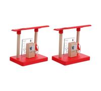 FIXOSHEE 2 Accessori Gioco Stazione Servizio in Legno per Carburante per Trenino Educativo per Sviluppo Abilità Motorie e