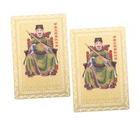 FIXOSHEE 2 Carte Di Benedizione Cinesi Tradizionali Di Buon Auspicio Lunare Dei Tarocchi Della Fortuna Carte Amuleto Per Ma Così Delicate Piccole