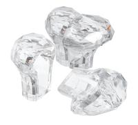 FIXOSHEE 2 Paia Pulsanti Wc Forma Cuore Trasparente Aiuto Pressione per Serbatoi Wc Decorativo e Antiscivolo per Donne con Unghie Lunghe Facile Installazione e Uso Ergonomico