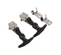 FIXOSHEE 2 Pezzi Chiusura Acciaio Inox con Gancio Elastico e Ammortizzatore in Gomma Serratura Flessibile per Cassette Attrezzi e Cofano Motore per Uso ed