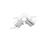 FIXOSHEE 2 pezzi Connettori per Tubi Acciaio Inox Fissaggi Angolari per e Scaffalature Industriali Montaggio Rapido e Versatile per Riparazioni Recinzioni e Strutture
