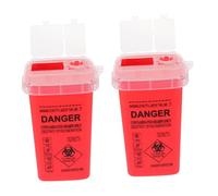 FIXOSHEE 2 pezzi Contenitore Smaltimento Addensato per Oggetti Taglienti Multi-funzione Plastica Resistente e Sicura Scatola per Rifiuti Tatuaggi e Uso Clinico per Studi Medici e Saloni