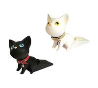 FIXOSHEE 2 Pezzi Fermaporta Sicurezza Forma di Gatto in Silicone Antiscivolo Fermaporta Anti-pizzicamento per Animali Supporto Porta Stabile e Protettivo Colori Casuali Colore Casuale