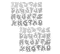 FIXOSHEE 2 Pezzi Fustelle in Metallo per Lettere Maiuscole Stencil Goffratura Precise per Scrapbooking Taglio Alfabetico Personalizzato per Carta Pelle e Album Fai da Te