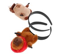 FIXOSHEE 2 Pezzi Halloween Animal Headbands in Plush Capybara Design Soft And Comfy Hairbands For And Adults For Birthday Parties Cosplay Photo Booths