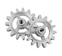 FIXOSHEE 2 pezzi Ingranaggi Rotanti per Girarrosto Barbecue Accessori in Metallo per Motore Elettrico Ricambi per Telaio Rotante Te per Cottura Automatica Uniforme