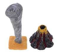 FIXOSHEE 2 pezzi Kit Scientifico Disastri Naturali per Interattivo e Tornado Realistici Gioco Educativo per Casa e Scuola con Scultura Vulcanica Durevole