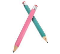 FIXOSHEE 2 Pezzi Matite Giganti in Legno da Pz Matite Jumbo Colorate con Fusto Spesso per Disegno Scrittura e Uso Decorativo Scuola e Casa