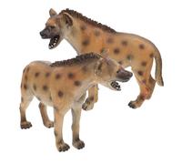 FIXOSHEE 2 pezzi Modelli di Iene Africane Realistiche da Giocattoli Educativi per Ragazzi e Ragazze Animali Selvatici per Gioco e Collezione da Scrivania