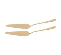 FIXOSHEE 2 Pezzi Paletta per Torte in Acciaio Inossidabile Spatola Multifunzionale con Lato Seghettato per Taglio Facile Pizza e Dolci Utensile Ergonomico e Portatile Colore Oro