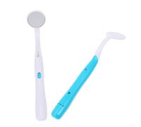FIXOSHEE 2 pezzi Specchietto LED Antiappannamento con Luce Integrata Dentistici per Ispezione Riutilizzabili per Pulizia Orale