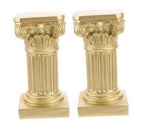 FIXOSHEE 2 pezzi Statua Pilastro Romano in Resina Decorazione Tavolo Matrimonio Stile Europeo Soprammobile Nordic Base Stabile per Casa e Foto Props Ornamento Artistico Elegante