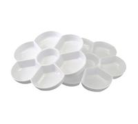 FIXOSHEE 2 Pezzi Tavolozze per Pittura Acquerello Fiore Prugno Portatile in Materiale Imitazione Ceramica per Miscelazione Colori Pittura ad Olio e Acquerelli