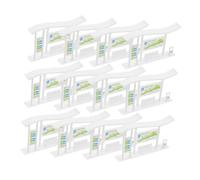 FIXOSHEE 20 Pezzi Miniature Bus Stop Props in Plastic Realistic Dollhouse Furniture For City Bus Station Scenes Photography And Urban Landscaping