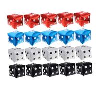FIXOSHEE 20 pezzi Palloncini Dado in Alluminio Rosso Blu Bianco Nero Decorazioni Festa Compleanno e Giochi Palloncini Metallizzati a Forma per Party Divertenti