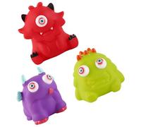 FIXOSHEE 3 pezzi Giocattoli Antistress Morbidi Squeeze Piccoli Animali Colorati per Feste Compleanno Mostri in Flessibile per Decompressione e Coordinazione Mano-occhio