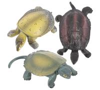 FIXOSHEE 3 pezzi Mini Modelli di Tartarughe da Scrivania Figurine Realistiche di Tartarughe d’Acqua e Terrestri Decorazioni Compatte per Ufficio Casa e Giardino Colori Naturali e Stabili