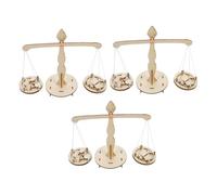 FIXOSHEE 3 set Kit Bilancia in Legno per Gioco Educativo Matematica per Asilo e Scuola Elementare per Sviluppo Creatività e Calcolo