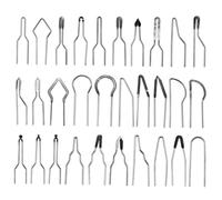 FIXOSHEE 30 Pezzi Punte per Pirografia in Nichel Impedenza Punte Filo Sagomate per Penna Pirografo Accessori Resistenti per Bruciare Legno con Controllo Preciso e Dettagli Raffinati