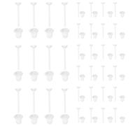 FIXOSHEE 300 Paia Fermagli di Sicurezza per Orecchini Trasparenti in Plastica Morbida Supporti Auricolari per Orecchini a Bottone Chiusure Posteriori Leggere e Confortevoli per Uso