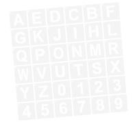 FIXOSHEE 36pezzi Stencil di Lettere e Numeri Modelli Riutilizzabili per Lavori Artistici Vernice Spray su Legno Pareti Tessuto Roccia Lavagna Alfabeto Compleanno Decorazione Ragazza