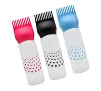 FIXOSHEE 3pezzi Flacone Per Tintura Per Capelli Contenitore Ricaricabile Per Tintura Per Salone Di Barbiere Flacone Per Shampoo Con Pettine Adatto Per Lavaggio e Acconciatura Blu Rosa Nero