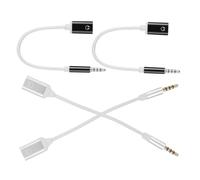 FIXOSHEE 4 Pezzi Adattatore Type C Jack Audio Convertitore Stereo Portatile Software per Cuffie Compatibile con Dispositivi Type C Design Compatto e per Viaggi e