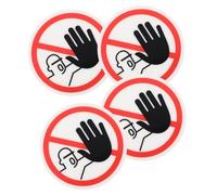 FIXOSHEE 4 pezzi Adesivi Segnaletici di Sicurezza Etichette Autoadesive Non Toccare in PVC Resistente e Rimovibile Avviso per Macchinari e Ambienti di Lavoro