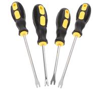 FIXOSHEE 4 pezzi Estrattore Graffette Tappezzeria Multifunzione con Doppia Punta Affilata e Manico in Antiscivolo Utensile Leggero e Compatto per Rimozione Chiodi e Graffette per Falegnami