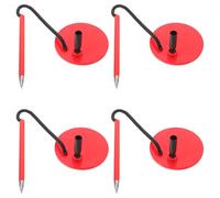 FIXOSHEE 4 Pezzi Penna da Banco Sicura con Base Adesiva e Catena in Plastica con Inchiostro Gel Nero Resistente e Antimacchia per Ufficio e Reception